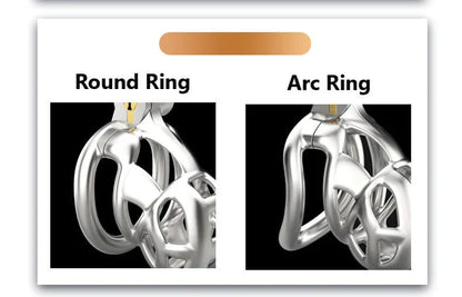 Stainless Steel Mamba Chastity Cage's Ring