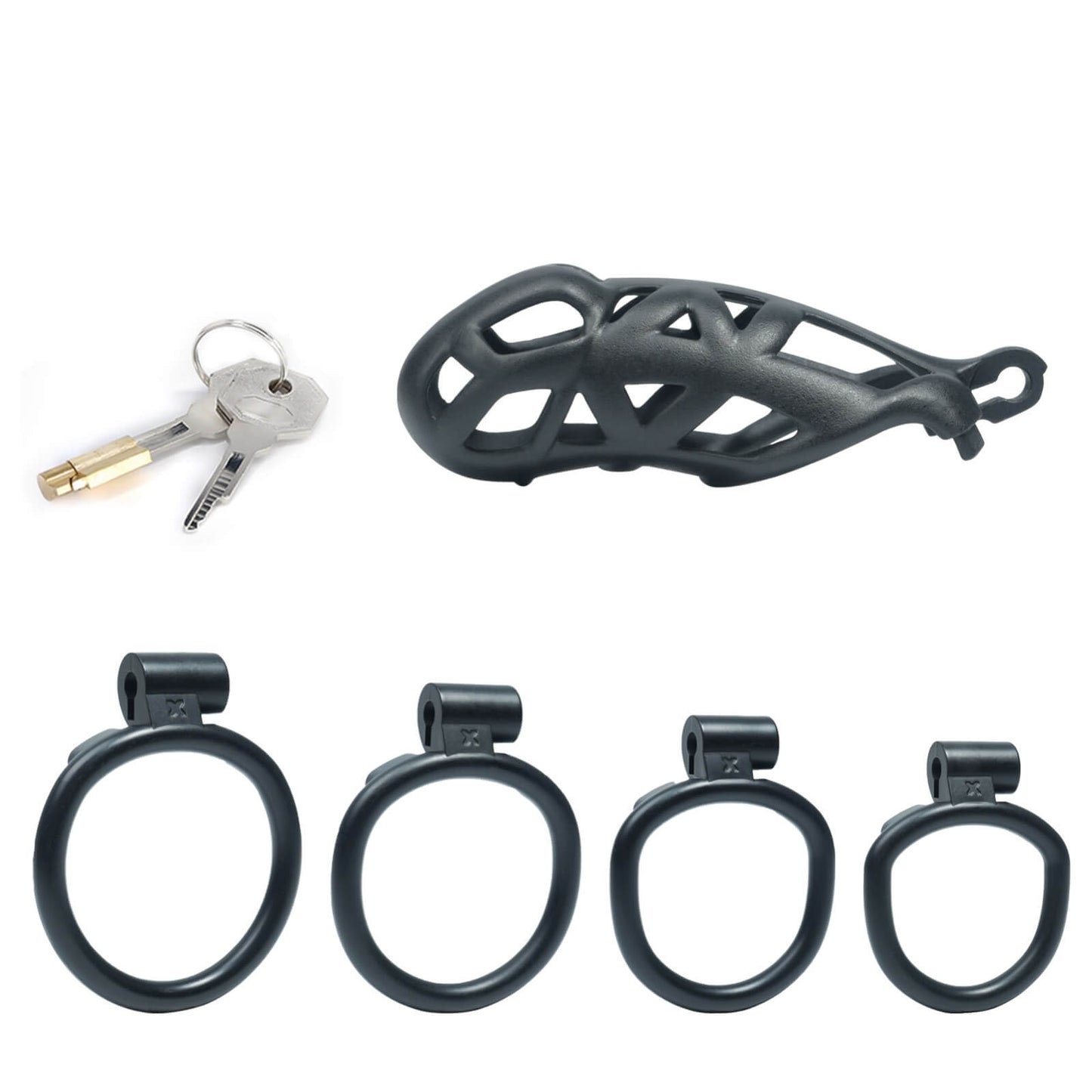 New Upgrade Maxi Black Mamba Male Chastity Cage