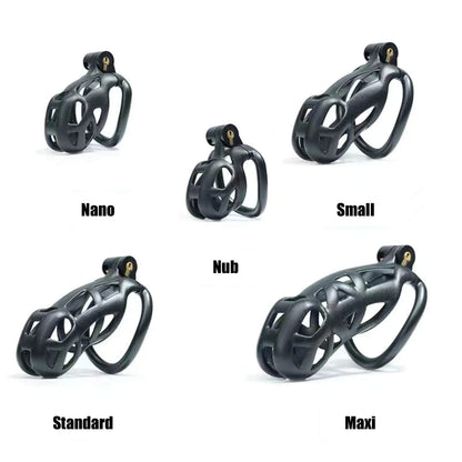 New Upgraded Small Black Mamba Male Chastity Cage