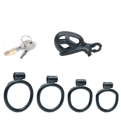 New Upgraded Nub Black Mamba Male Chastity Cage