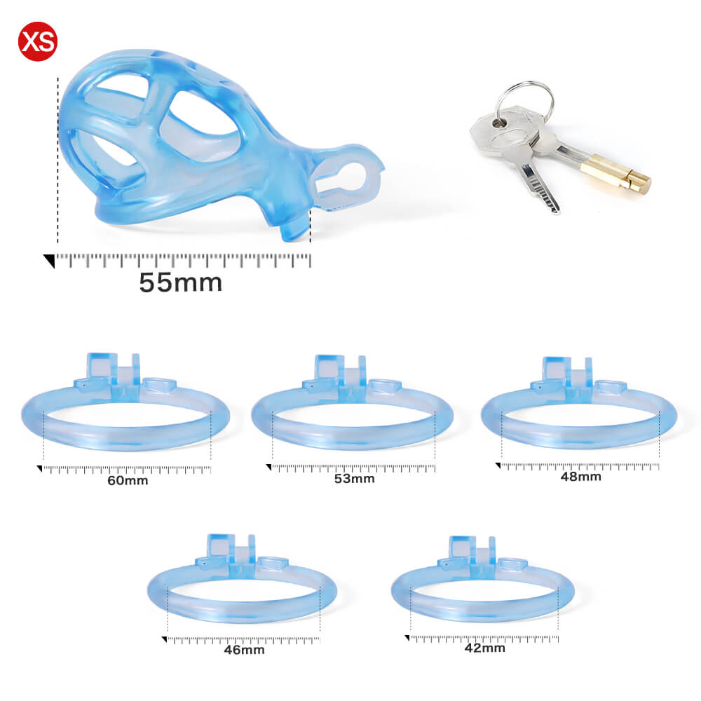 Ice Vision Design Blue Mamba  Chastity Cage