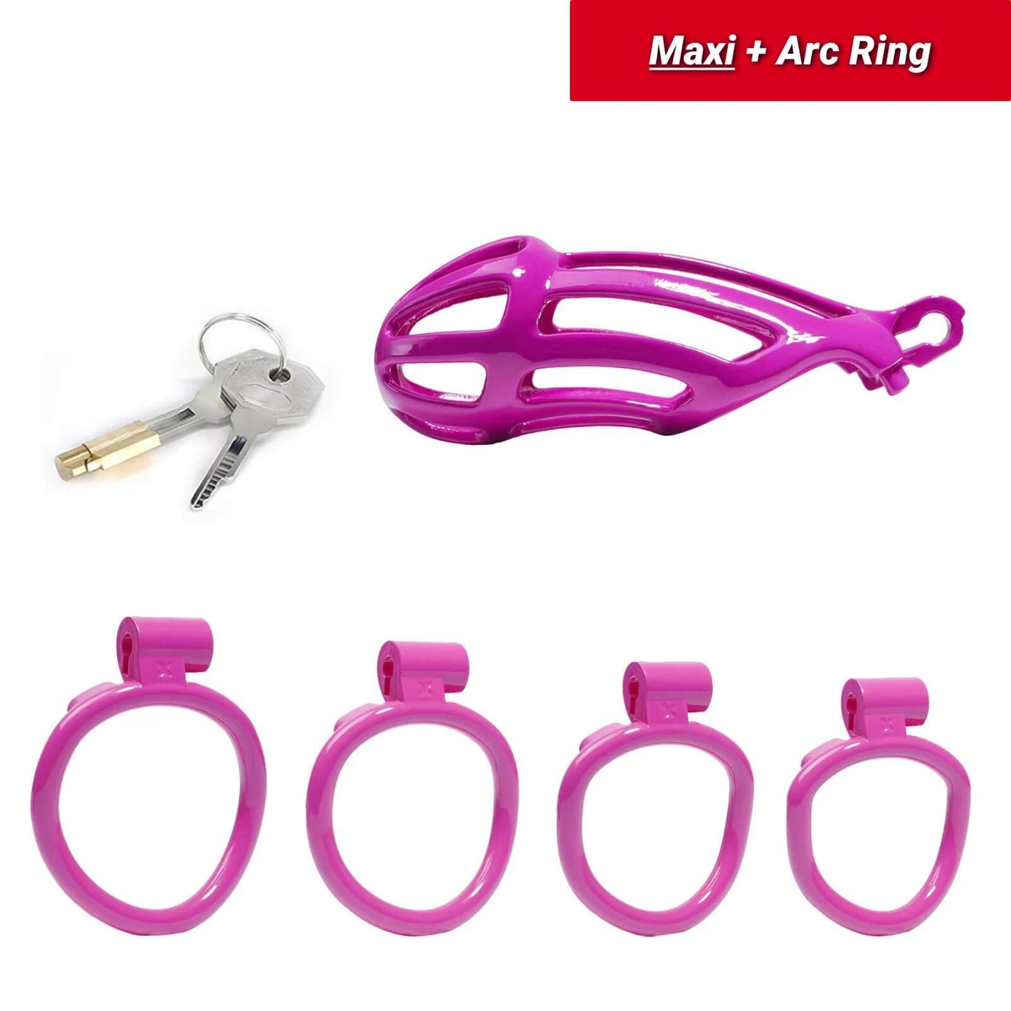 Maxi Purple Stripe Mamba Chastity Kits