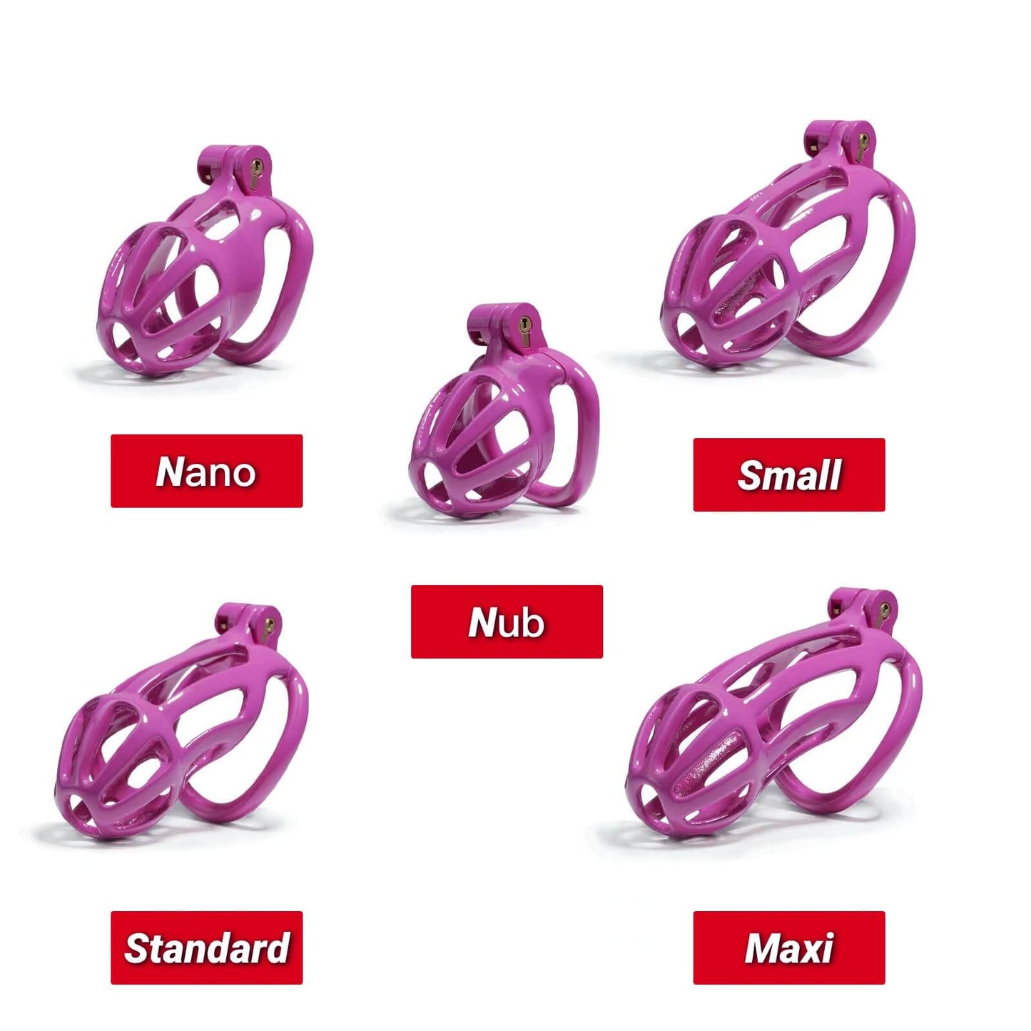 Small Purple Stripe Mamba Chastity Kits