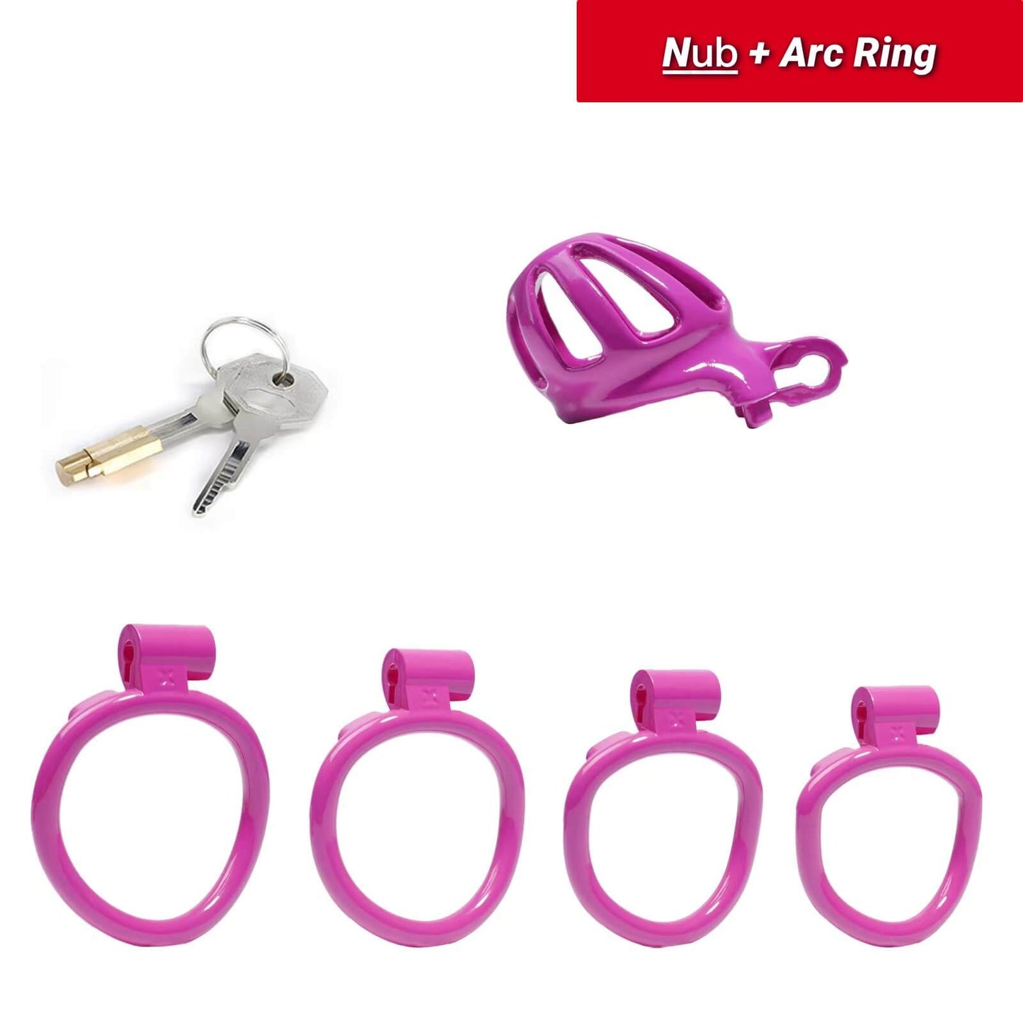 Nub Purple Stripe Mamba Chastity Kits