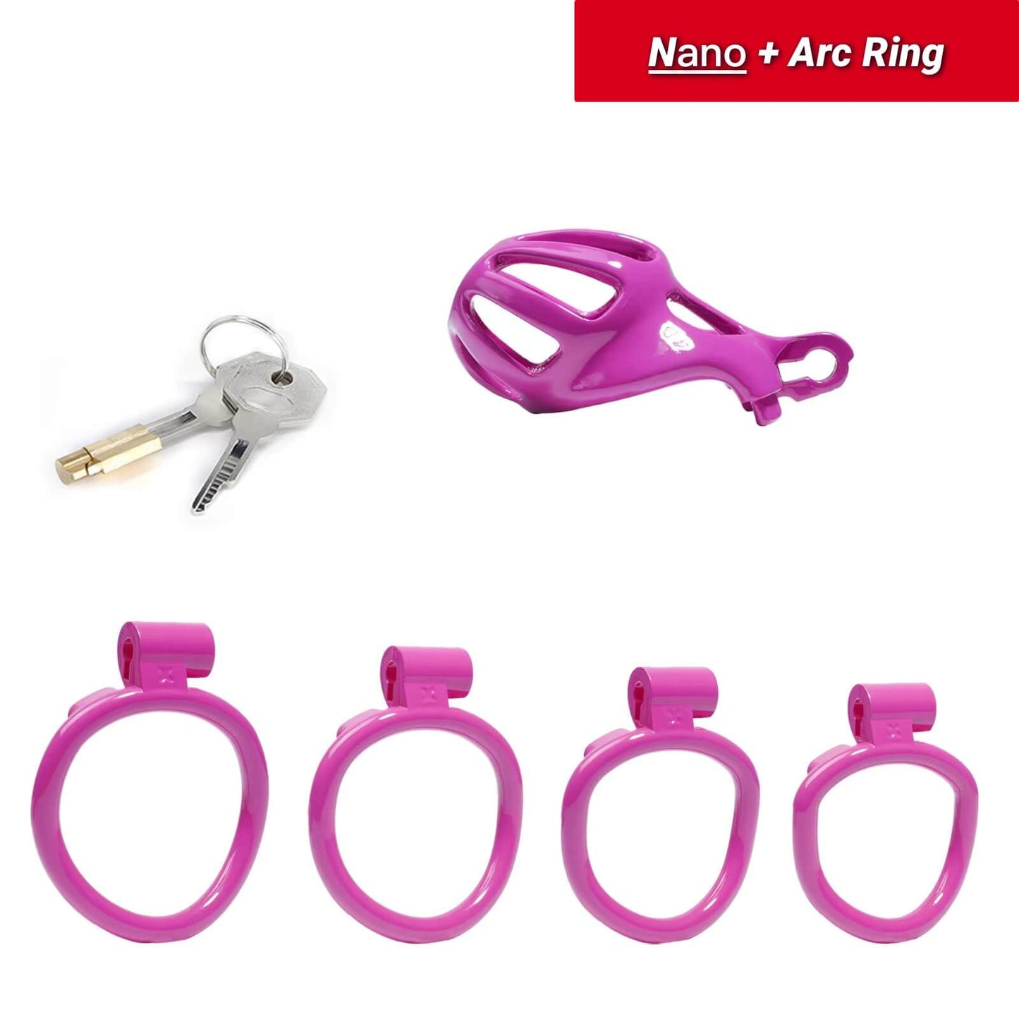 Nano Purple Stripe Mamba Chastity Kits