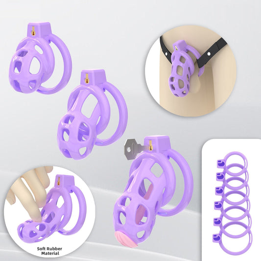 Pearlescent Purple Cobra Soft Silicone Chastity Cage