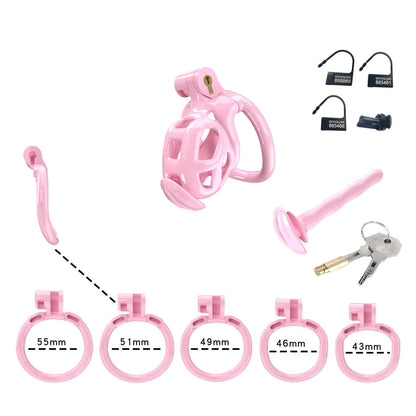 Pink Mamba Nub Chastity Kit With Urethral