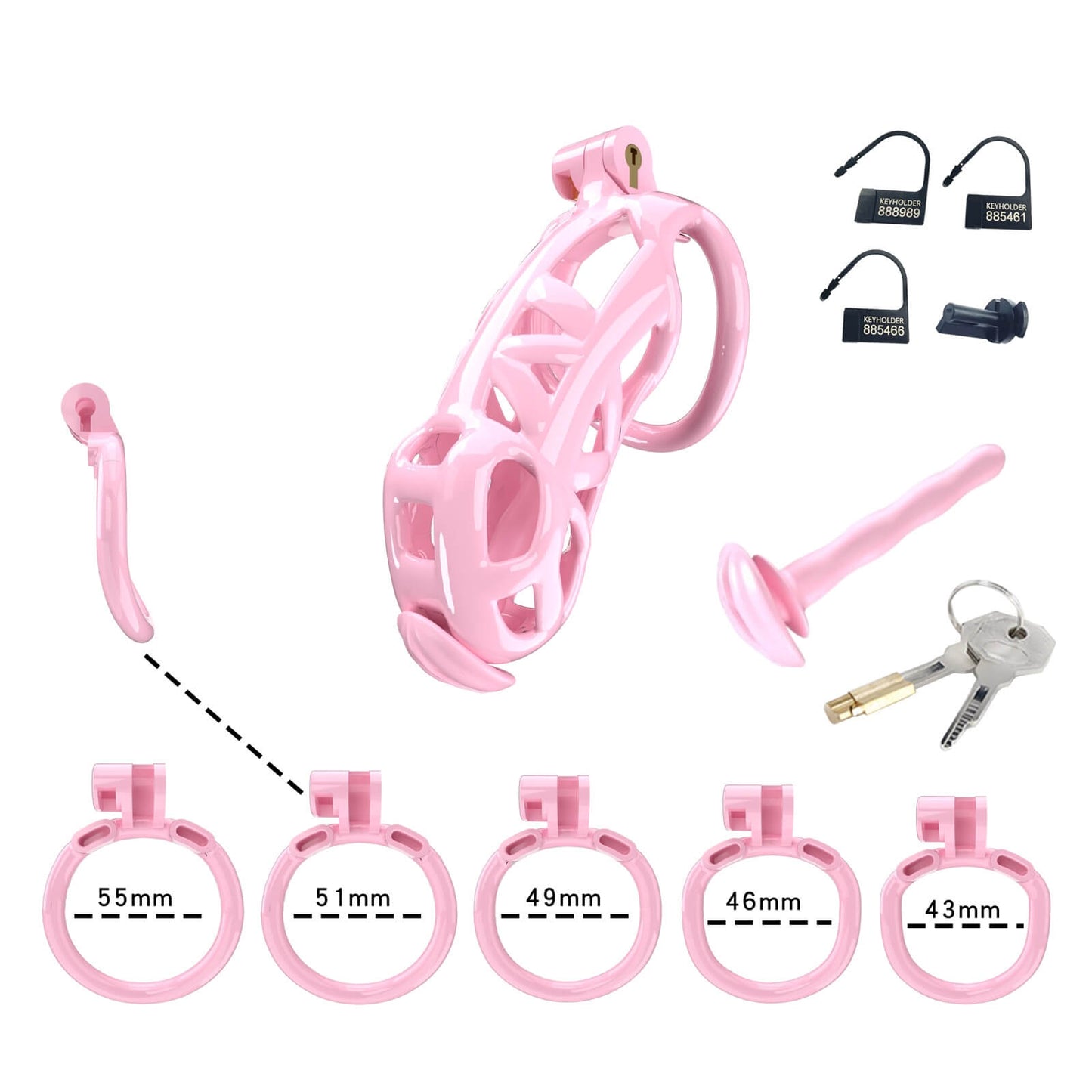 Pink Mamba Maxi Chastity Kit With Urethral