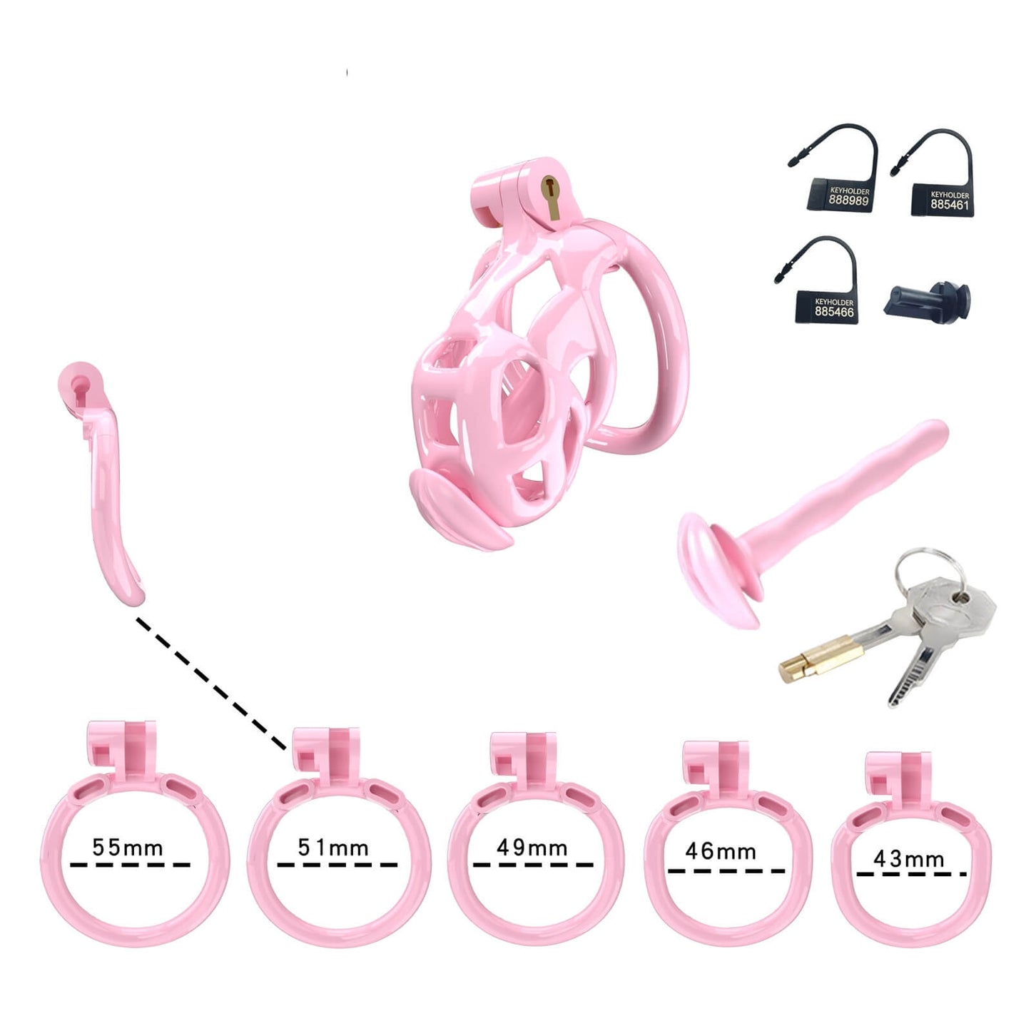 Pink Mamba Chastity Kit With Urethral