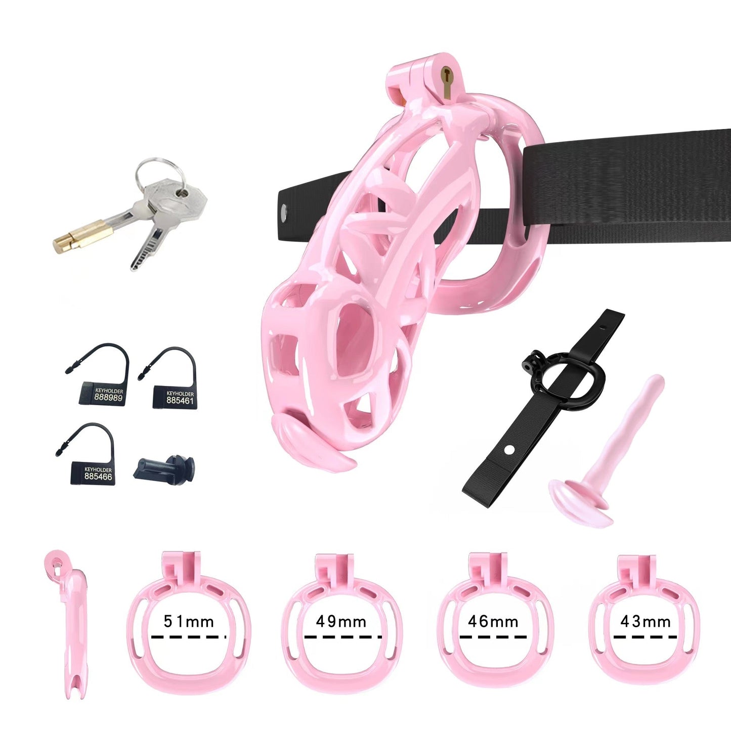 Pink Mamba Chastity Maxi Kit With Belt And Urethral