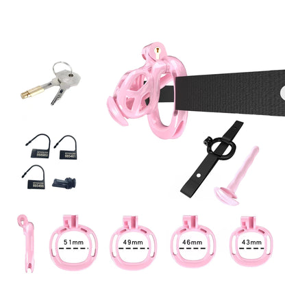 Pink Mamba Chastity Nub Kit With Belt And Urethral