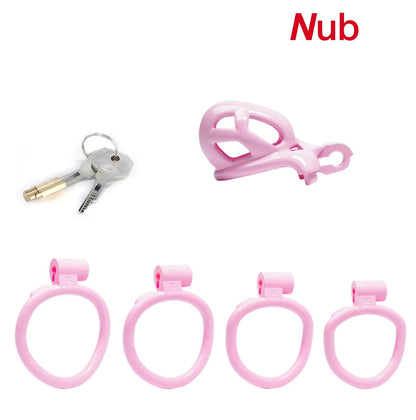 Nub Pink Mamba Male Chastity Cage