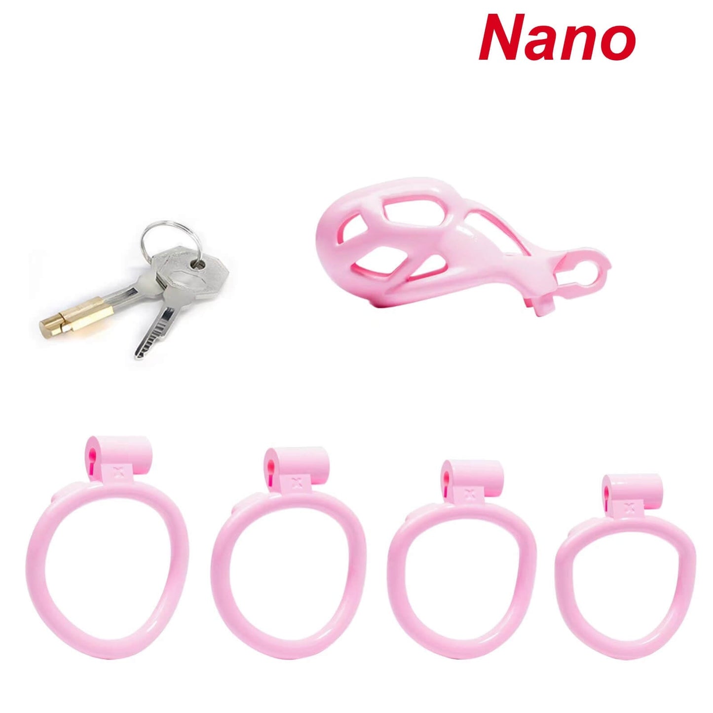Nano Pink Mamba Male Chastity Cage