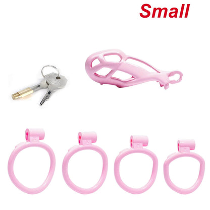 Small Pink Mamba Male Chastity Cage