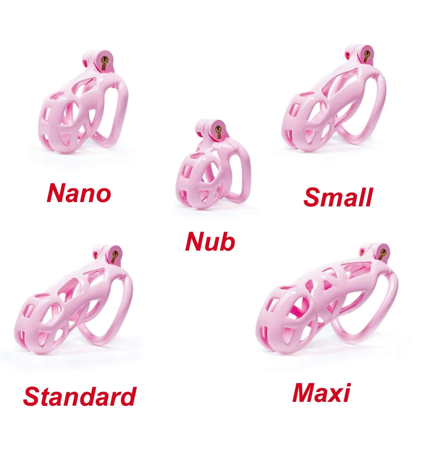 Small Pink Mamba Male Chastity Cage