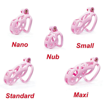 Nub Pink Mamba Male Chastity Cage