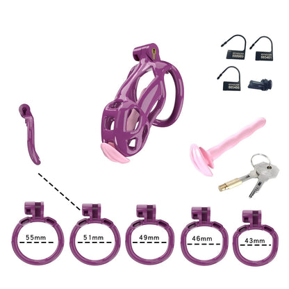 Purple Mamba Small Chastity Kit With Urethral