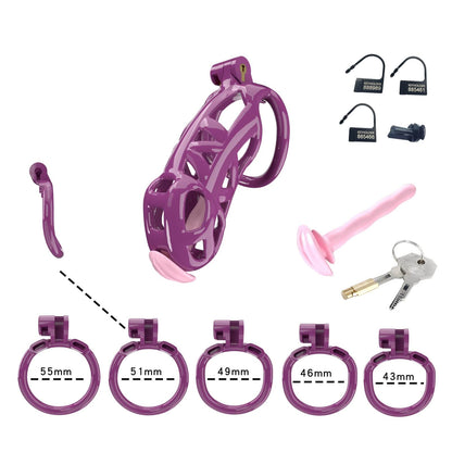 Purple Mamba Maxi Chastity Kit With Urethral