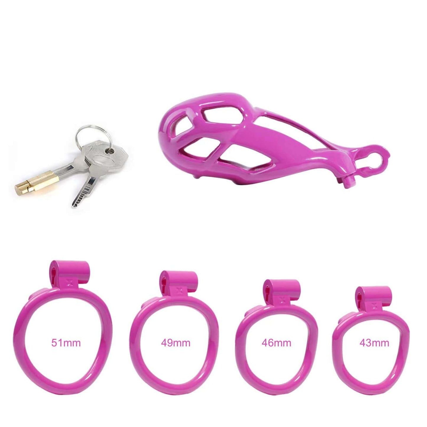Small Purple Mamba Male Chastity Cage