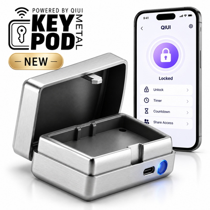 QIUI Key Pod Metal Key Box – Remote App Control & Timed Unlock