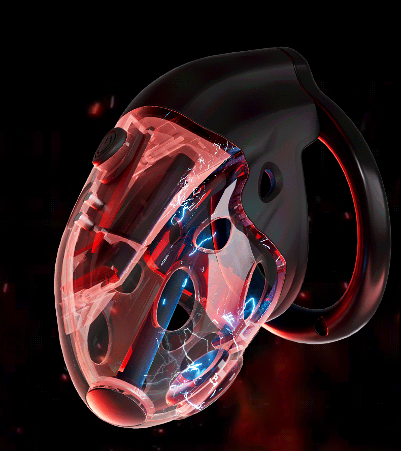 Lockink Smart Retractable Electro-Shock Chastity Device with App Control & Vibrating