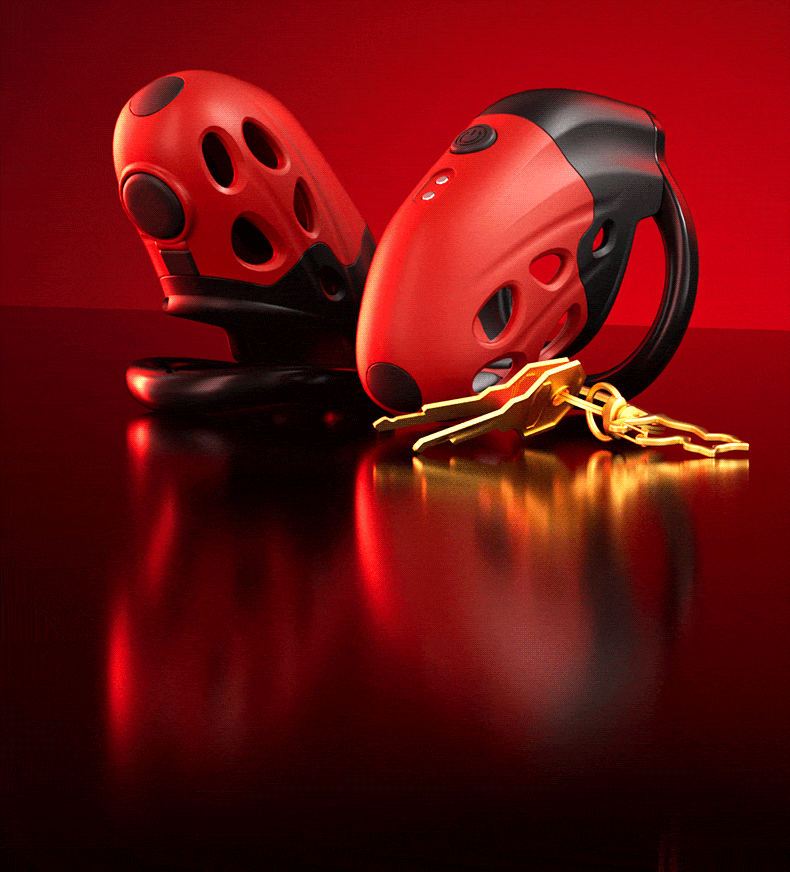 Lockink Smart Retractable Electro-Shock Chastity Device with App Control & Vibrating