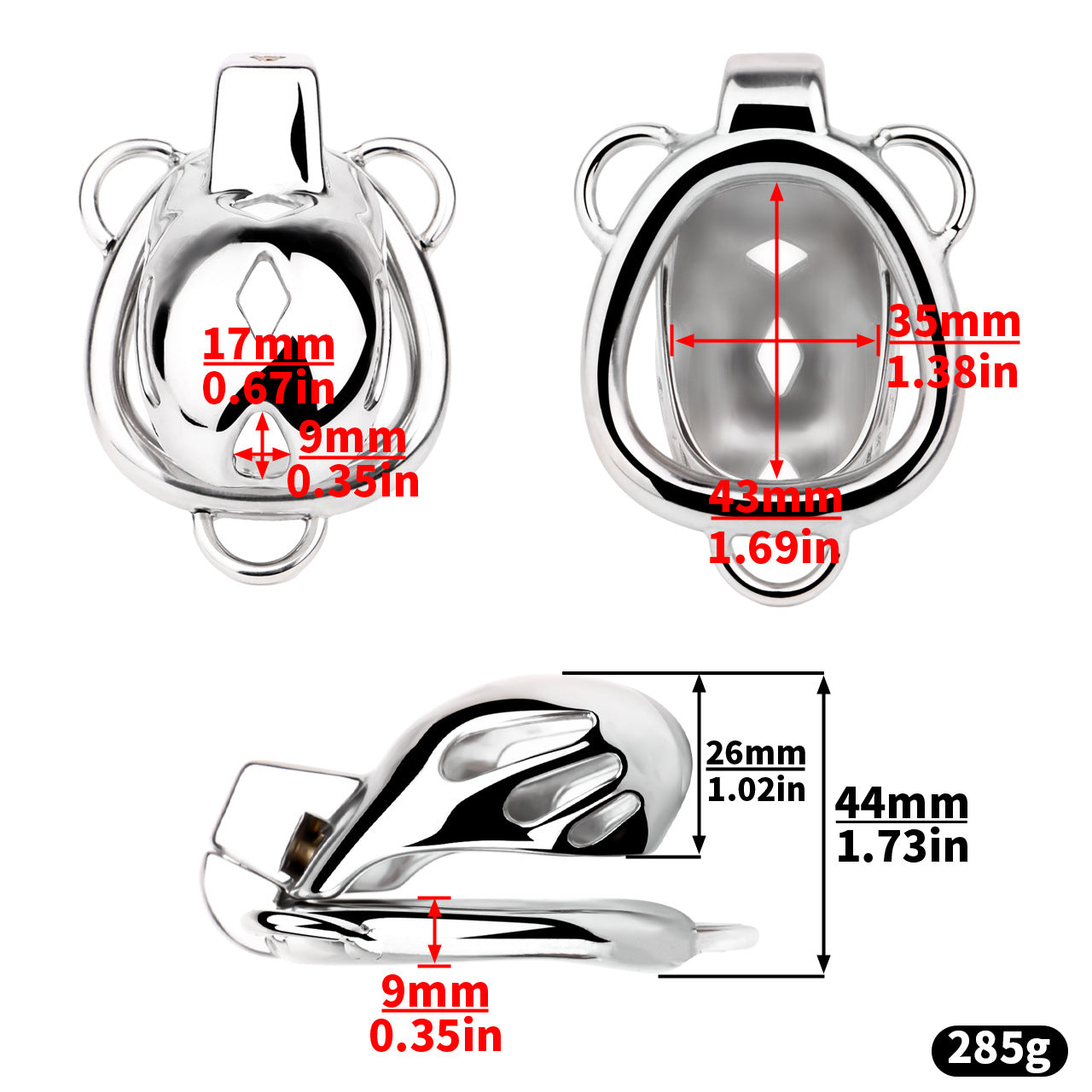 Short Smooth Steel Mamba Cage
