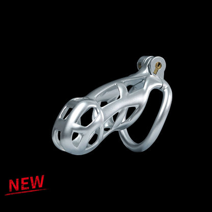 Standard Silver Mamba Male Chastity Cage With 4 Rings