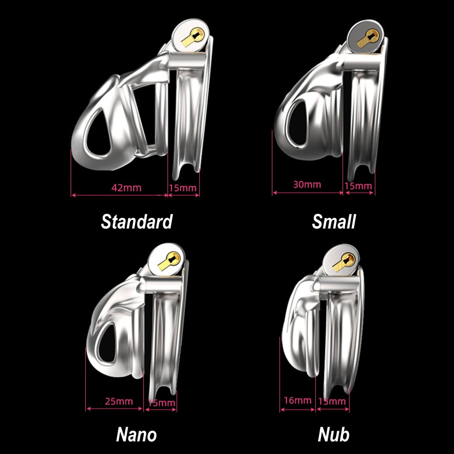Nano Stainless Steel Mamba V7.0 Chastity Device
