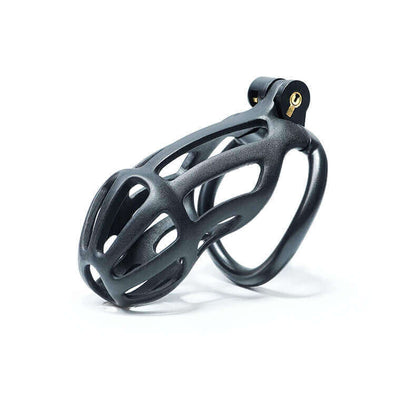 Stripe Mamba Chastity Cage with 4 Arc Rings
