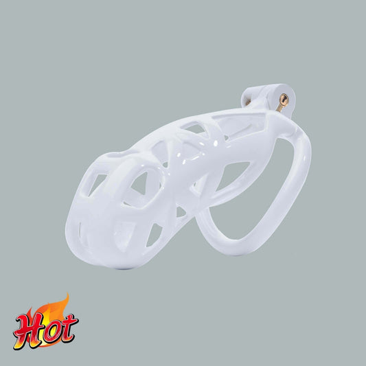 Maxi Mamba Male Chastity Cage With 4 Rings White